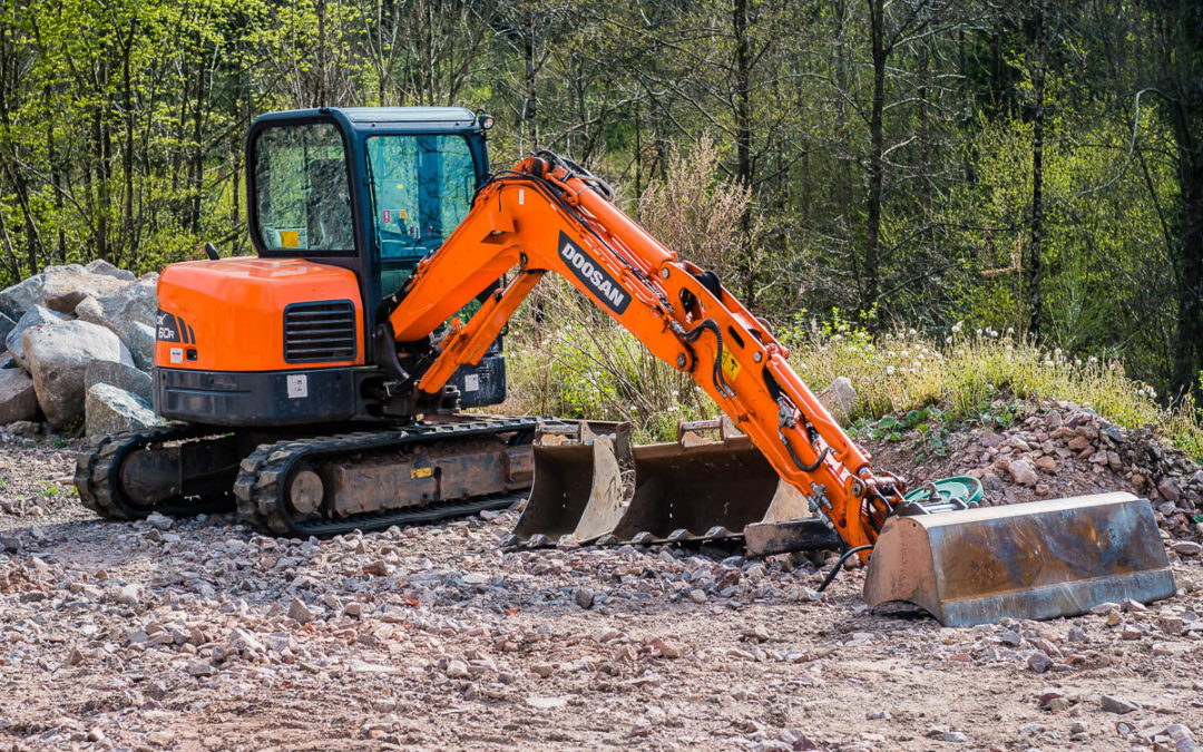 Travaux de terrassement dans les Vosges