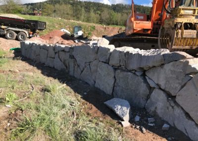 construction mur d’enrochement à Remiremont